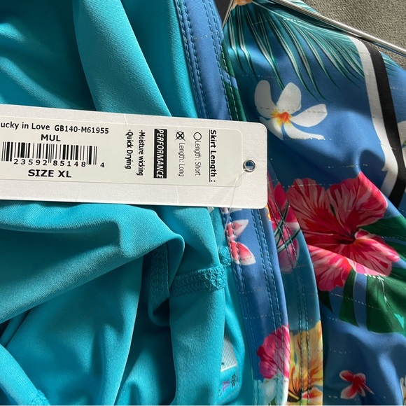 NWT Lucky in Love Tropical Bloom Floral Skort Long Length Ruched - Picture 13 of 14